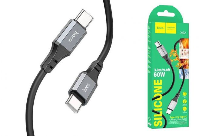 Кабель USB Type-C - USB Type-C HOCO X92, PD60W (черный) 3 м