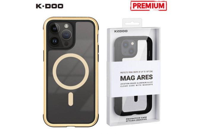 Чехол для телефона K-DOO MAG ARES MagSafe бронированный iPhone 14 PRO MAX (золото)