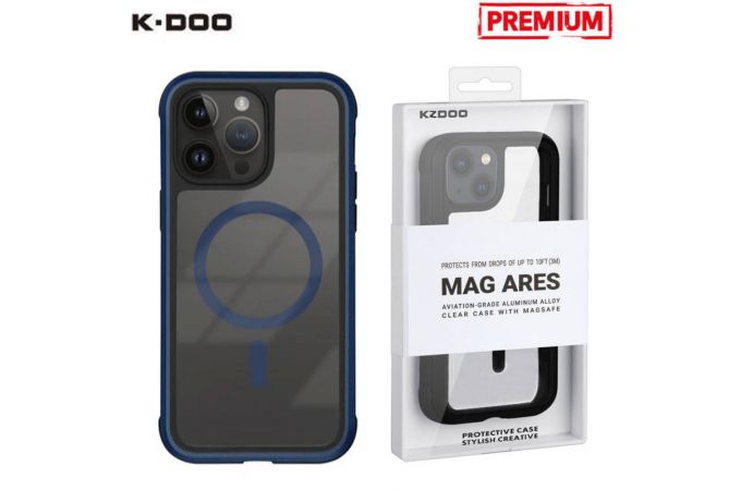 Чехол для телефона K-DOO MAG ARES MagSafe бронированный iPhone 14 PRO MAX (синий)