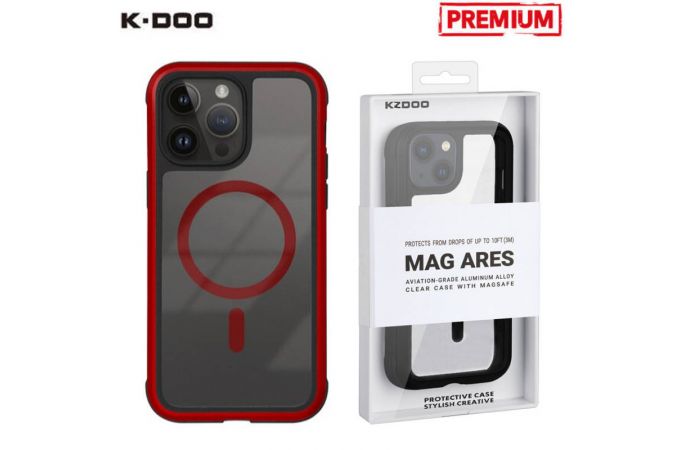 Чехол для телефона K-DOO MAG ARES MagSafe бронированный iPhone 14 PRO (красный)