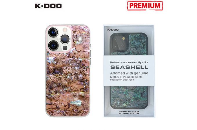 Чехол для телефона K-DOO SEASHELL iPhone 14 прозр. корп (розовый)