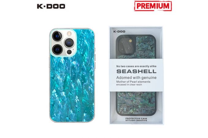 Чехол для телефона K-DOO SEASHELL iPhone 13 PRO MAX прозр. корп (синий)