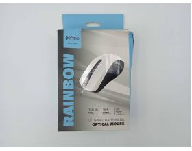 Мышь проводная оптическая Perfeo "RAINBOW" 3 кн, USB (черно-белый) (УЦЕНКА! МЯТАЯ УПАКОВКА)