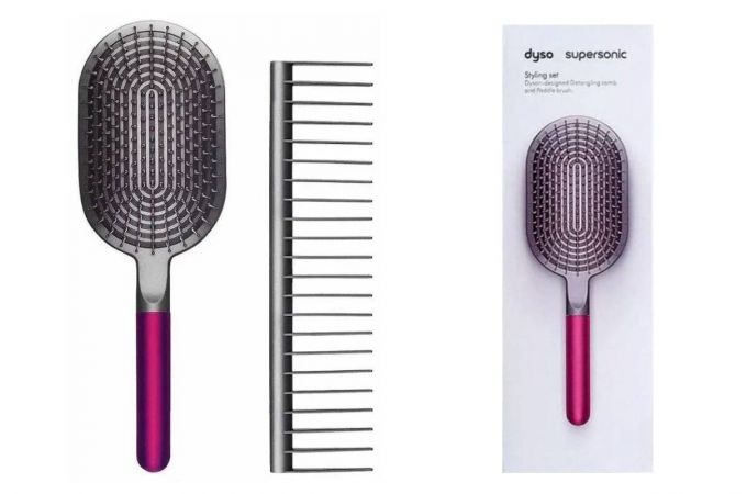 Расчески DYSO 2 шт массажная и для локонов (розовый)