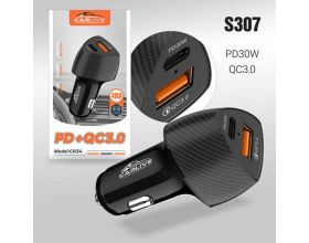 Автомобильное зарядное устройство Carlive CR34 QC3.0 + PD30W (Black) 20pcs