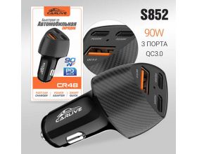 Автомобильное зарядное устройство Carlive CR48 QC3.0 + PD30W + PD30W  (Black) 20pcs