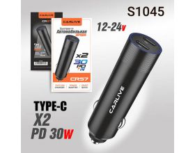 Автомобильное зарядное устройство Carlive CR57 PD25W + PD25W (Black) 20pcs