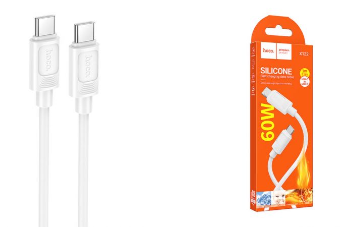 Кабель USB Type-C - USB Type-C HOCO X122 Benefit 60W (белый)