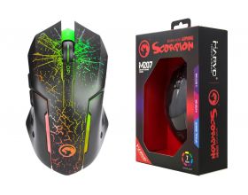 Мышь игровая проводная MARVO M207, 6 кн, 800-3200dpi, USB (черный)