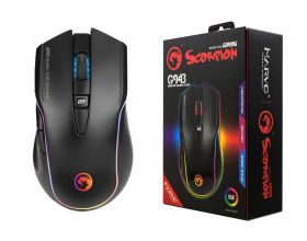 Мышь игровая проводная MARVO G943, 6 кн, 1000-10000dpi, USB (черный)