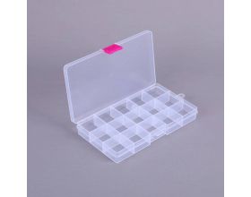 Пластиковый бокс для хранения мелких деталей D009 174x98x22 мм (15 ячеек)
