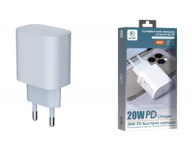 Сетевое зарядное устройство USB-C MARK WD1 20W PD Белый