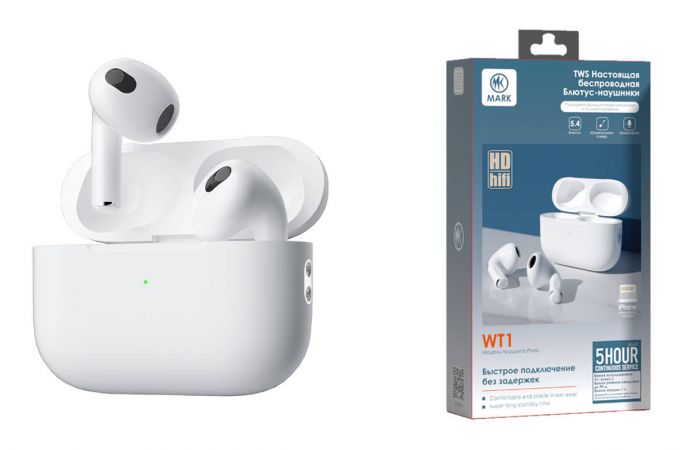 Наушники вакуумные беспроводные MARK WT1 Белый