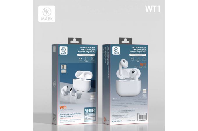Наушники вакуумные беспроводные MARK WT1 Белый