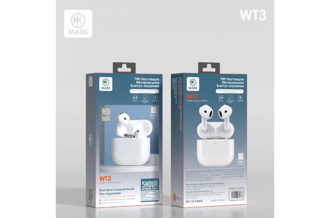 Наушники беспроводные MARK WT3 Белый