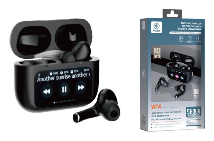 Наушники вакуумные беспроводные MARK WT4 Черный