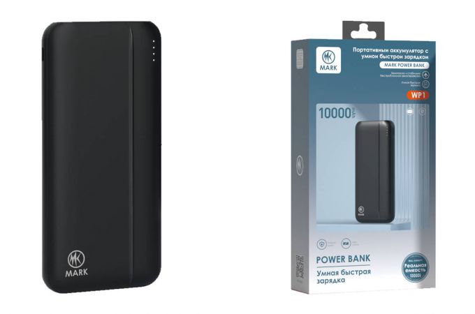 Универсальный дополнительный аккумулятор MARK WP1 10000mAh Черный