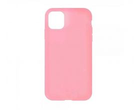 Чехол силиконовый iPhone 11 Pro Max (6.5) "Жидкий силикон" полупрозрачный (розовый)
