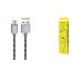 Кабель USB - MicroUSB BOROFONE BX24 2A (серый) 1м (в оплетке)