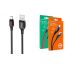 Кабель USB - MicroUSB BOROFONE BU14 2,4A (черный) 1,2м (в оплетке)