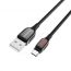 Кабель USB - MicroUSB BOROFONE BU14 2,4A (черный) 1,2м (в оплетке)