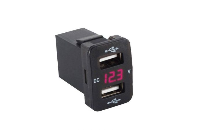 Разветвитель прикуривателя в авто TDS TS-CAU47 Красный (Врезной)