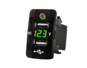 Разветвитель прикуривателя в авто TDS TS-CAU51 Зеленый (Врезной)