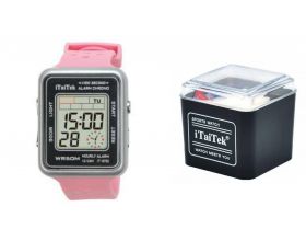 Часы наручные iTaiTek IT-8702 (серебристый/розовый)