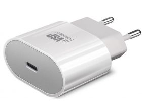 Сетевое зарядное устройство USB BoraSCO (50634) USB-C 20W, Power Delivery (белый)