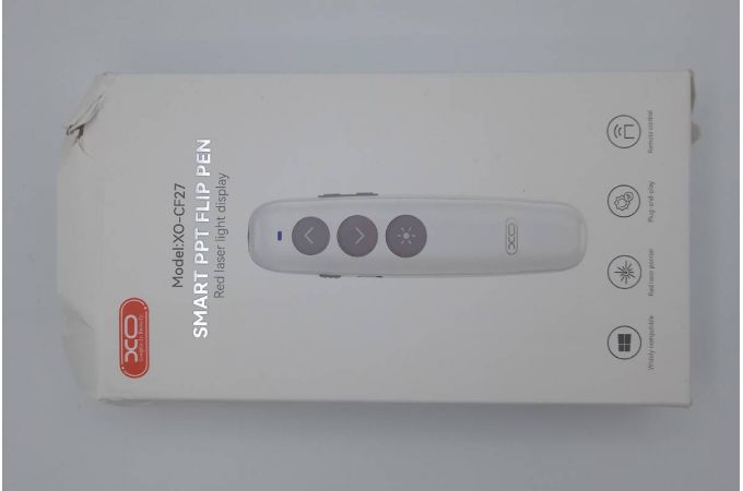 Кликер плюс лазерная указка XO CF27 PPT Flip Pen (Rechargeable) White (УЦЕНКА! МЯТАЯ УПАКОВКА)