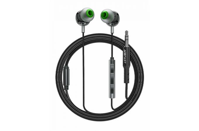 Наушники проводные ACEFAST L4 3.5mm in-ear wired earphones with mic(Черный)
