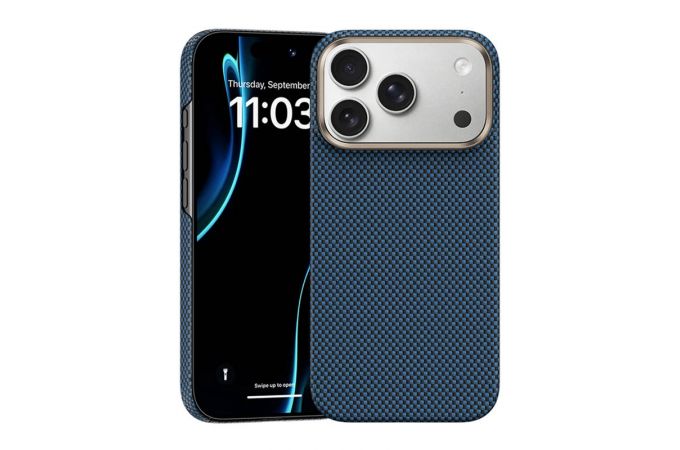 Чехол для iPhone 17 Pro Max Benks BENKS Armor Air 600D Phone Case Built with Kevlar (Синий)