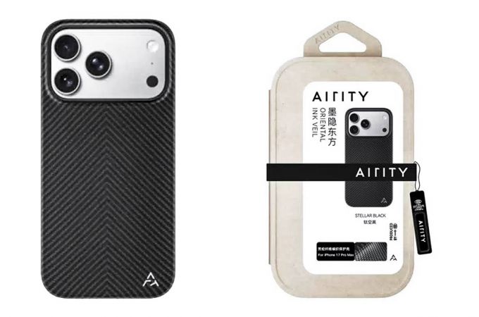 Чехол для iPhone 17 Pro Max AIRITY Oriental Ink Veil case  (Серо Черный)