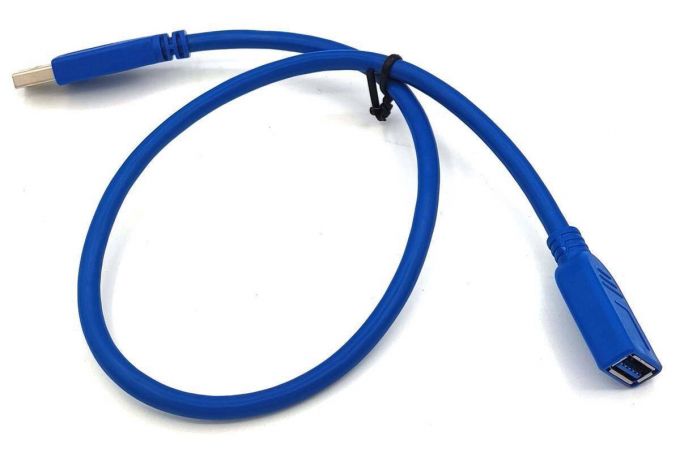 Кабель USB 3.0 удлинитель Type-A (папа - мама) 0,5 м синий (NN-U3MFB005)