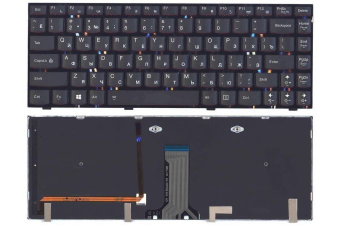 Клавиатура для ноутбука Lenovo IdeaPad Y400 Y410P Y430P черная с подсветкой