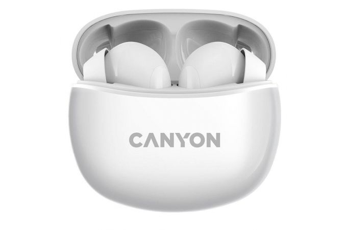 Наушники вакуумные беспроводные Canyon TWS-5 белые