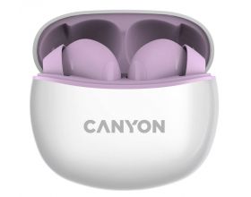 Наушники вакуумные беспроводные Canyon TWS-5 фиолетовые