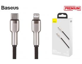 Кабель USB Type-C - Lightning Baseus Cafule Series Metal Data Cable Type-C to iP PD 20W 1m (черный)