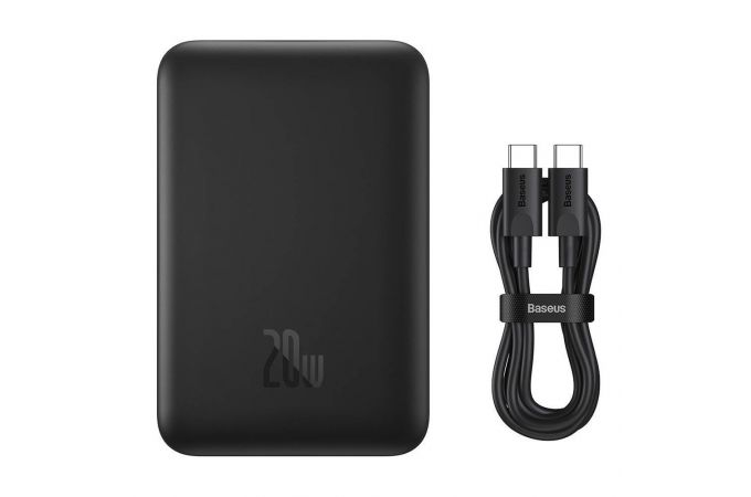 Универсальный дополнительный аккумулятор Power Bank Baseus Magnetic Mini Wireless Fast Charge Power Bank 10000mAh 20W (черный)