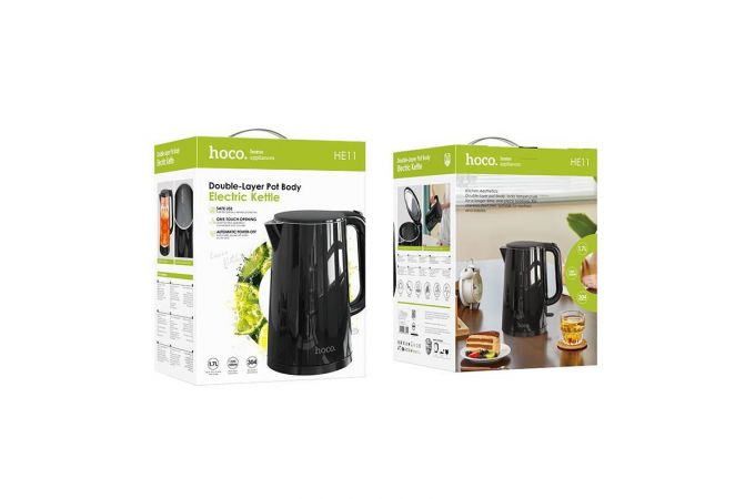 Чайник электрический HOCO HE11 объем 1,7л ЧЕРНЫЙ
