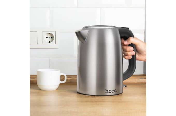 Чайник электрический HOCO HE12 объем 1,7л СТАЛЬНОЙ