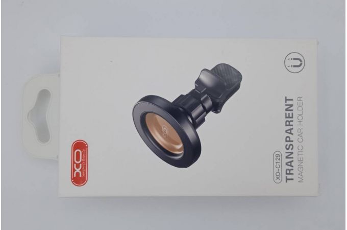 Держатель автомобильный для телефона XO C129  specific transparent magnetic suction air outlet bracket (with magnetic suction ring) (Чёрный) (УЦЕНКА)