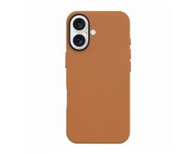 Чехол для iPhone 16 (6.1)  leather case magsafe (Терракотовый)