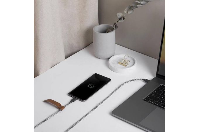Кабель USB-C/USB-C Native Union BELT CABLE  60W длина 1,2 м (Зебра)