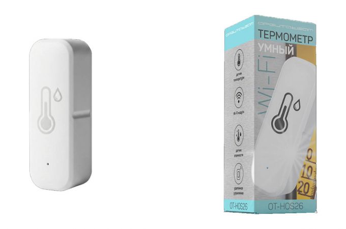 Умный термометр-гигрометр Орбита OT-HOS26 (Wi-Fi, 2*ААА)