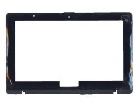 Сенсорное стекло (тачскрин) для Asus VivoBook S200 X202 TCP11F16 черное с рамкой