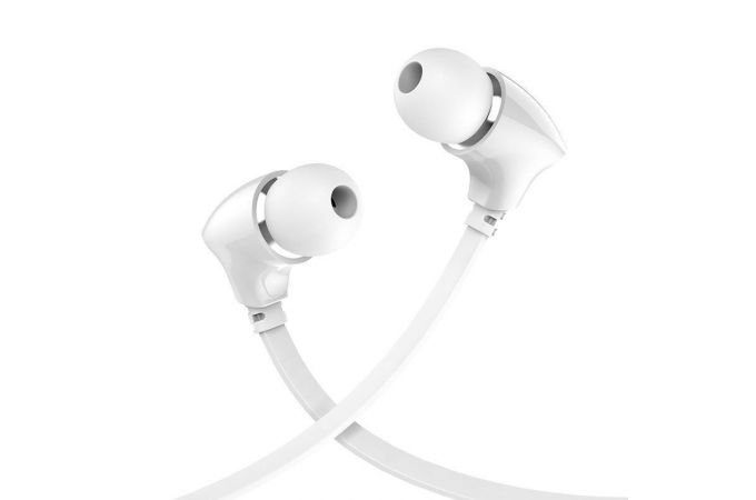 Наушники вакуумные проводные BOROFONE BM26 Rhythm universal earphones (белый)