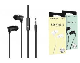 Наушники вакуумные проводные BOROFONE BM26 Rhythm universal earphones (черный)