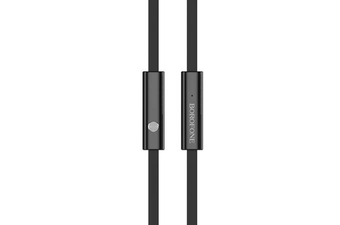 Наушники вакуумные проводные BOROFONE BM26 Rhythm universal earphones (черный)