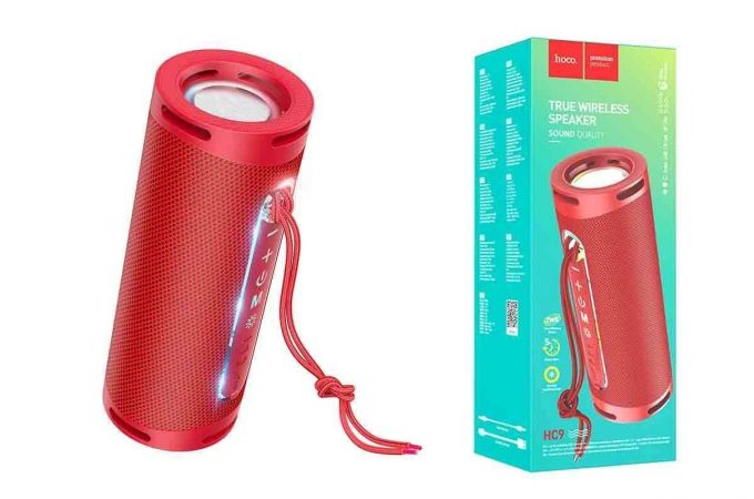 Портативная беспроводная колонка HOCO HC9 Dazzling pulse sports wireless speaker (красный)